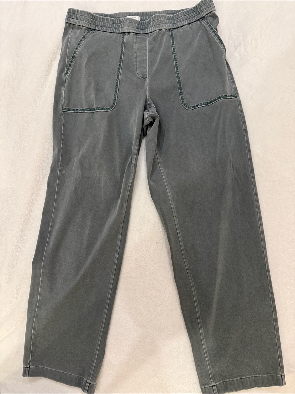 J. Jill Women's Washed Slate Gray Pull-On Trousers